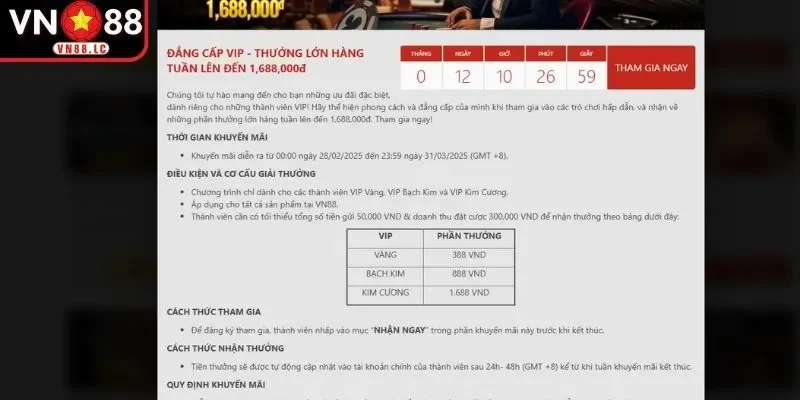 Bật mí bí kíp Nâng cấp tài khoản VN88 nhanh chóng, hiệu quả
