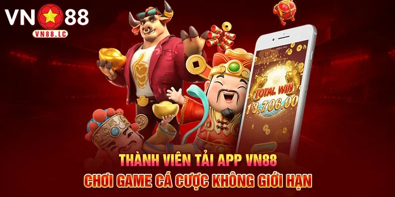 Thành viên tải app VN88 chơi game cá cược không giới hạn