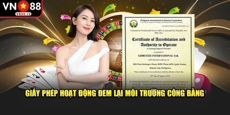 Giấy phép hoạt động của nhà cái uy tín là gì?